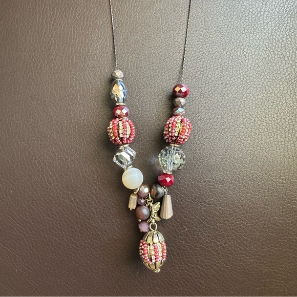 NWT Venus Multicolor Beaded Necklace and Earring Set - Picture 5 of 6